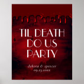Gothic Luxe | Black Red Bloody Tropfen Gore Willko Poster (Vorne)