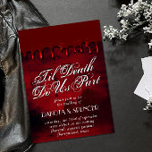 Gothic Luxe | Blut und Gore Til Tod tun uns Teil Einladung