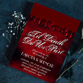 Gothic Luxe | Blut und Gore Til Tod tun uns Teil Einladung