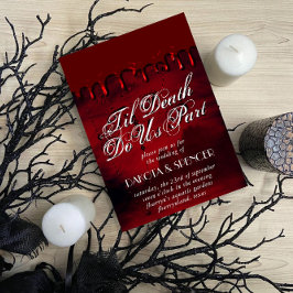 Gothic Luxe | Blut und Gore Til Tod tun uns Teil Einladung