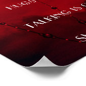 Gothic Luxe | Rote soziale Distanz zwischen Schwar Poster (Ecke)