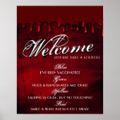 Gothic Luxe | Rote soziale Distanz zwischen Schwar Poster (Vorne)