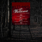 Gothic Luxe | Rote soziale Distanz zwischen Schwar Poster