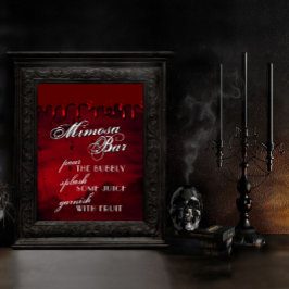 Gothic Luxe | Roter Mimosa-Bar Poster