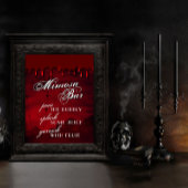 Gothic Luxe | Roter Mimosa-Bar Poster