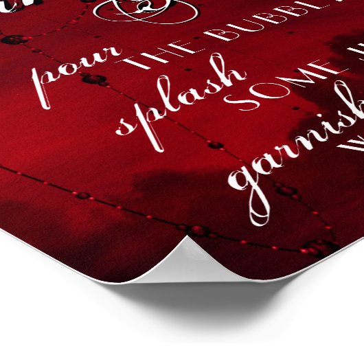 Gothic Luxe | Roter Mimosa-Bar Poster (Ecke)