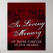 Gothic Luxe | Schwarz und Dunkelrot im liebenden S Poster (Vorne)