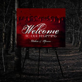 Gothic Luxe | Schwarze und dunkle rote Hochzeit Wi Poster