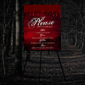 Gothic Luxe | Schwarze und dunkle rote soziale Dis Poster