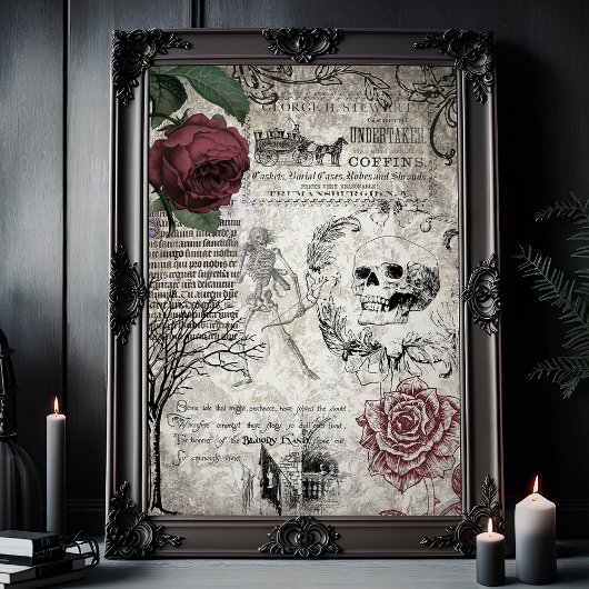 Gothic Macabre Viktorianisch Skull & Death Ephemer Seidenpapier