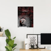 Gothic Mädchen- 2023 Kalender Poster (Heimbüro)