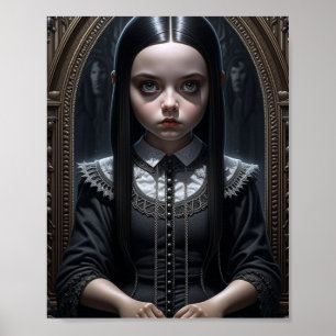 Gothic Mädchen Halloween-Geister Poster