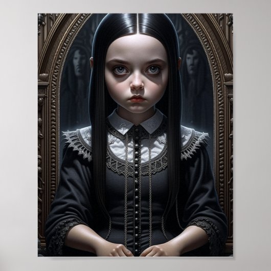 Gothic Mädchen Halloween-Geister Poster (Vorne)
