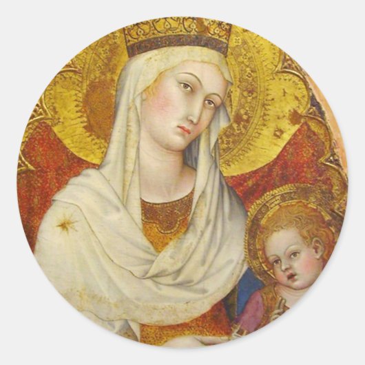 Gothic Madonna and Child Aufkleber (Vorderseite)