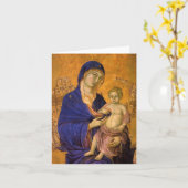 Gothic Madonna and Child Karte (Gelbe Blume)