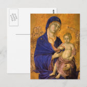 Gothic Madonna and Child Postkarte (Vorne/Hinten)
