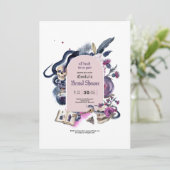 Gothic Magic Halloween Hexenladen Brautparty Einladung (Stehend Vorderseite)