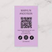 Gothic Makeup Powder Brush Beauty Visitenkarte (Rückseite)