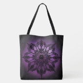 Gothic Mandala Lila Tote Bag Tasche (Rückseite)