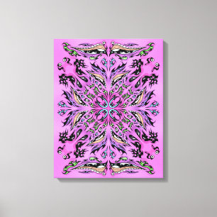 Gothic Mandala Stretched Canvas Print Leinwanddruck