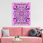 Gothic Mandala Stretched Canvas Print Leinwanddruck (Insitu (Wohnzimmer))