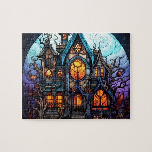 Gothic Mansion Halloween Jigsaw Puzzle (Horizontal)