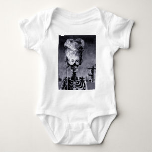Gothic Masked Halloween Skeleton Baby Strampler