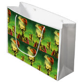 Gothic Masked Skeleton Große Geschenktasche Geschenktüte (Vorderseite Schrägansicht)