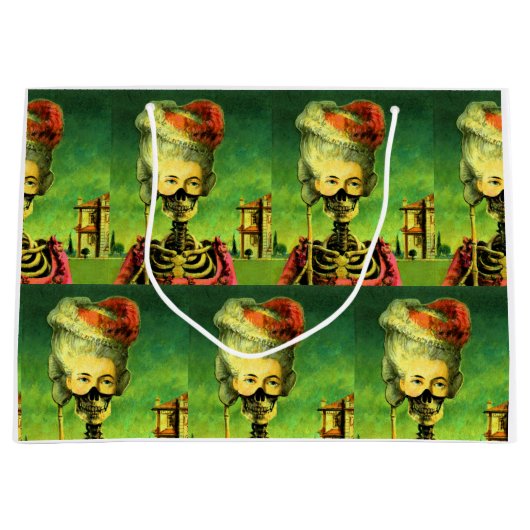 Gothic Masked Skeleton Große Geschenktasche Große Geschenktüte (Vorderseite)