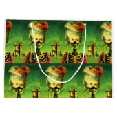 Gothic Masked Skeleton Große Geschenktasche Große Geschenktüte (Rückseite)