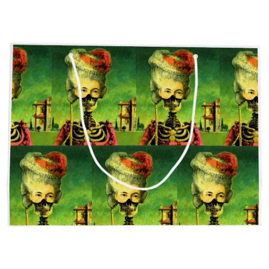 Gothic Masked Skeleton Große Geschenktasche Große Geschenktüte (Rückseite)