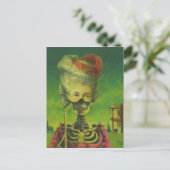 Gothic Masked Skeleton Postcard Postkarte (Stehend Vorderseite)