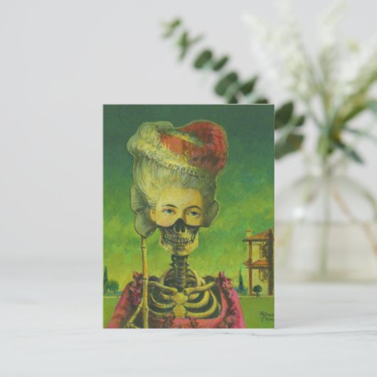 Gothic Masked Skeleton Postcard Postkarte (Stehend Vorderseite)