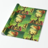 Gothic Masked Skeleton Wrapping Paper Geschenkpapier (Ungerollt)