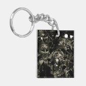 Gothic Masquerade Masks Black and White Schlüsselanhänger (Vorderseite links)