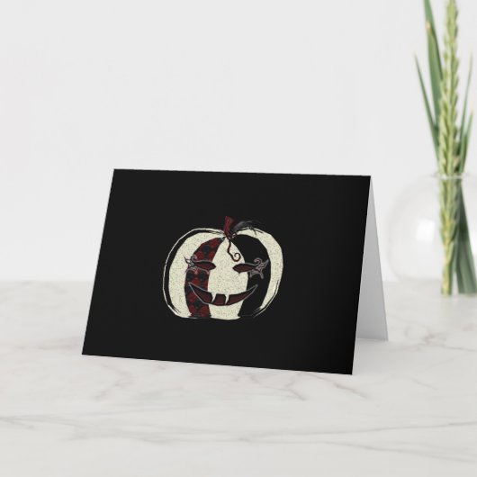Gothic Masquerade Pumpkin Card Karte (Vorderseite)