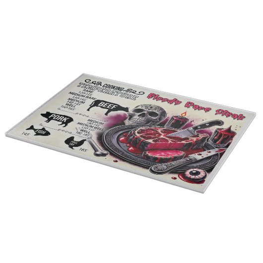 Gothic Meat Temperature Guide Schneidebrett (Ecke)