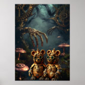 Gothic Mechanical Dark Forest Steampunk Gummy Bear Poster (Vorne)