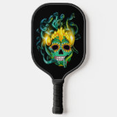 Gothic Medusa Sugar Skull Pickleball Schläger (Rückseite)