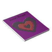 Gothic Melting Liebe Heart Customizable Notepad Notizblock (angewinkelt)