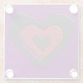 Gothic Melting Liebe Heart Glass Untersetzer (Rückseite)