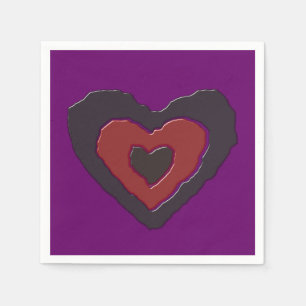 Gothic Melting Liebe Heart Paper Napkins Serviette