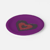 Gothic Melting Liebe Heart Paper Party Teller (Schrägansicht)
