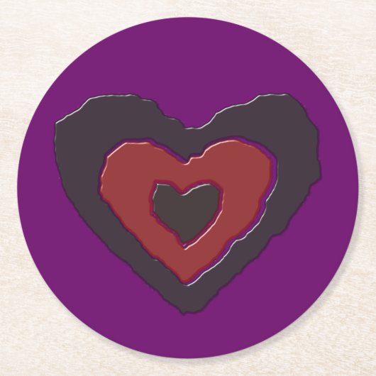 Gothic Melting Liebe Heart Paper Untersetzer (Vorderseite)
