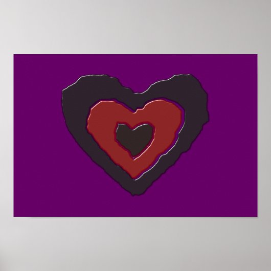 Gothic Melting Liebe Heart Poster (Vorne)