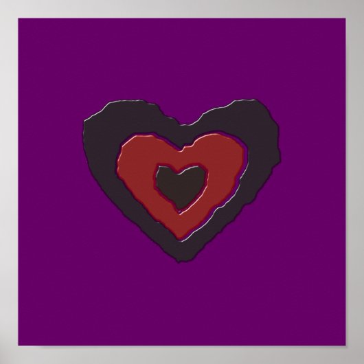 Gothic Melting Liebe Heart Poster (Vorne)