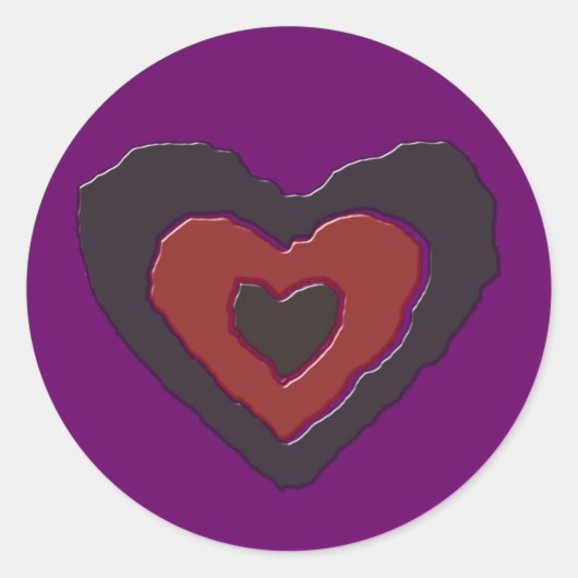 Gothic Melting Liebe Heart Stickers (Vorderseite)