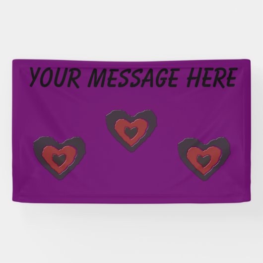 Gothic Melting Liebe Herz Custom Banner (Horizontal)