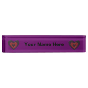 Gothic Melting Liebe Herz Custom Desk Namplate Namensplakette