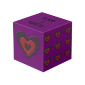 Gothic Melting Liebe Herz Custom Foto Cube Würfel (Rückseite Schrägansicht)